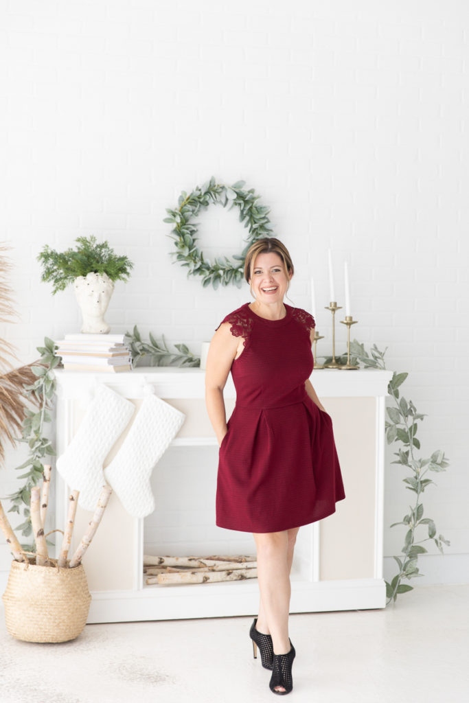 Christmas themed brand photos for female business owners
