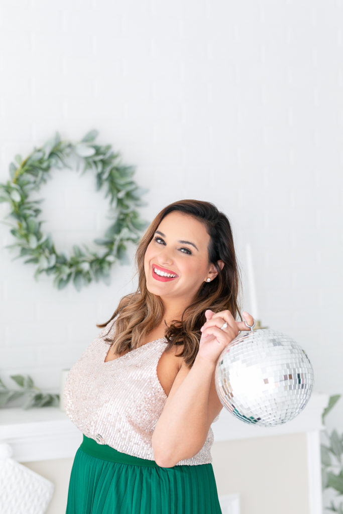 Christmas themed brand photos for female business owners