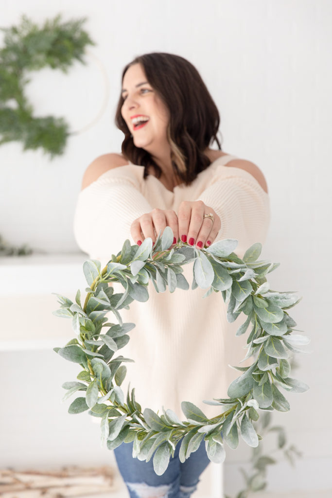 Holiday themed brand photos for female business owners