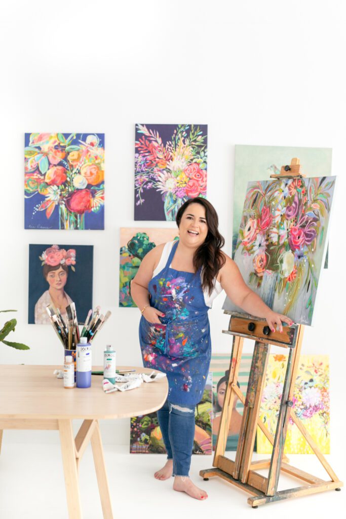 Nina Ramos Artist and painter brand session Images by Amalie Orrange of The Branded Boss Lady