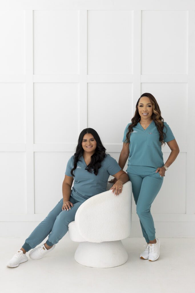 Angelika and Carolyn Esthetician RN at Carolyn Skin Care Brand Session in Orlando